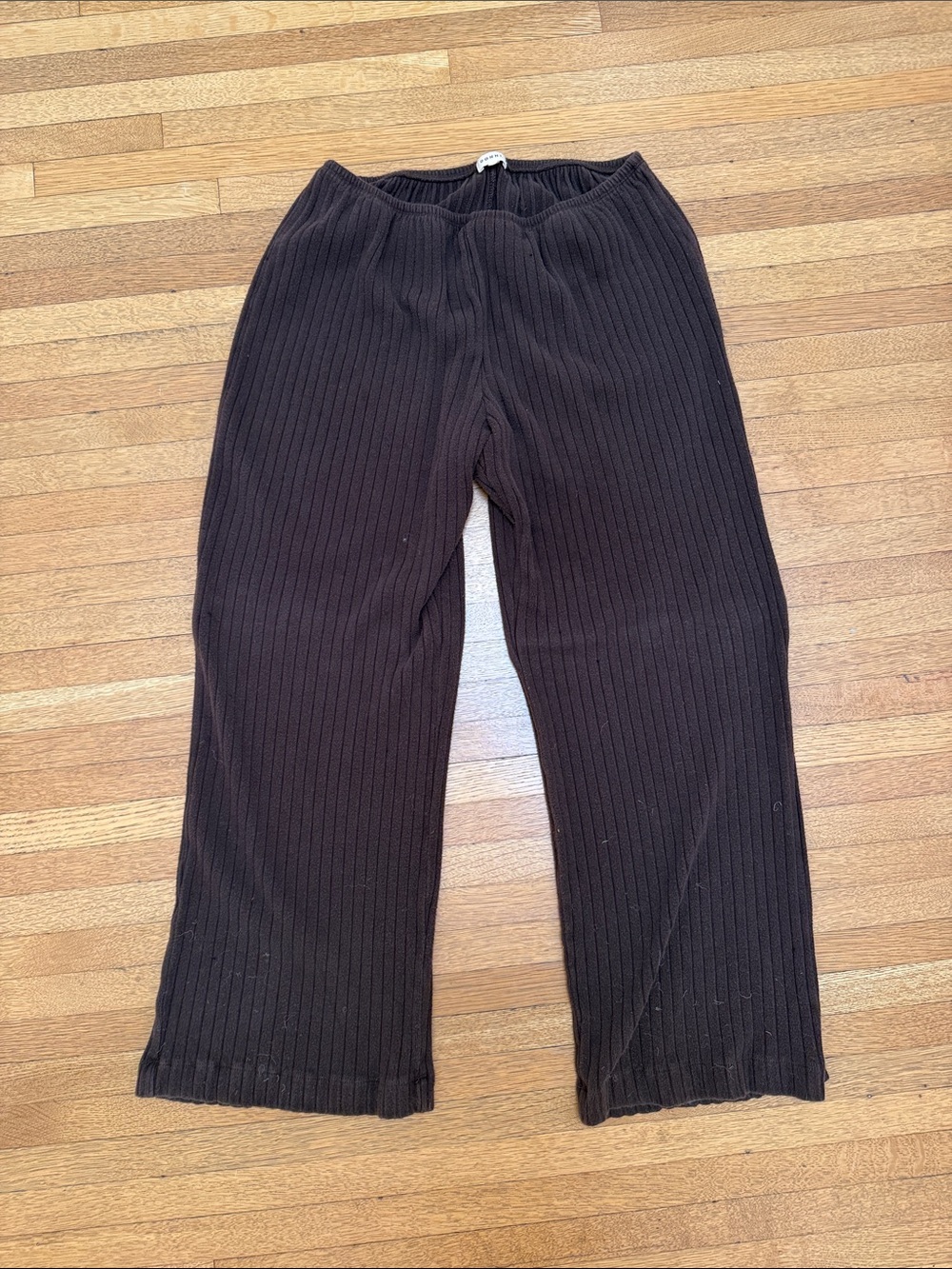 Donni Chocolate Brown Cropped Simple Pant